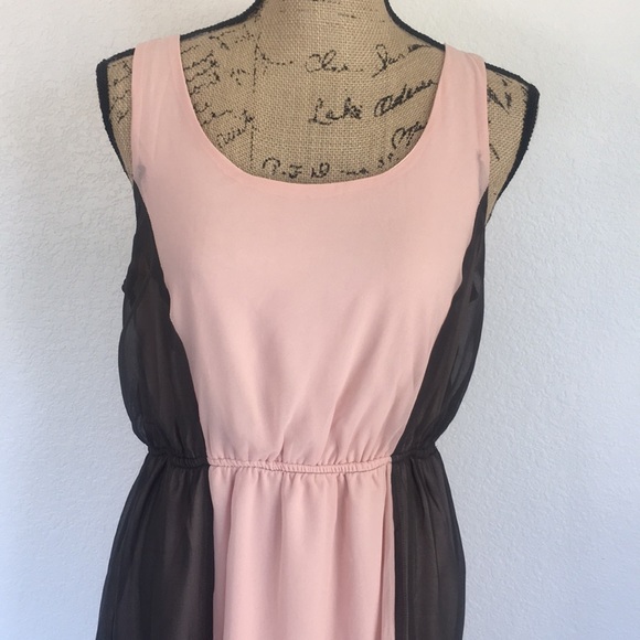 Rhapsody L Pink/Grey Hi Low Dress - Picture 2 of 7
